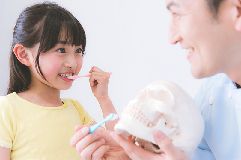 お子様への歯磨き指導